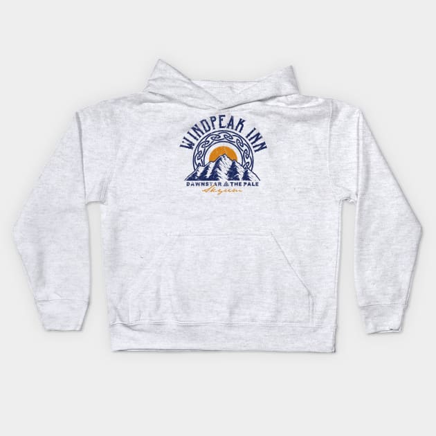 Windpeak Inn Kids Hoodie by MindsparkCreative